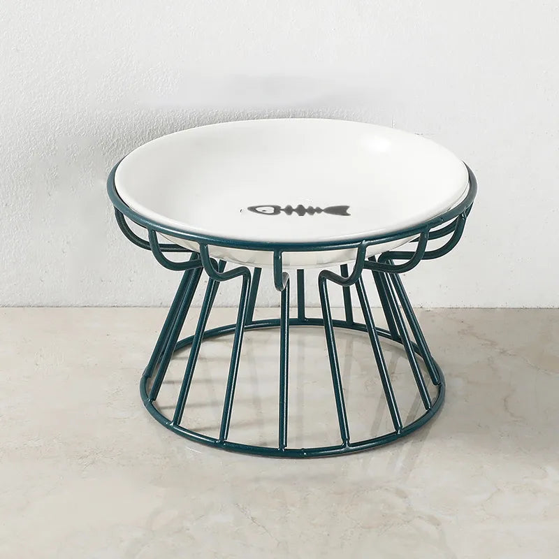 Gamelle ergonomique vert motif arêtes de poisson