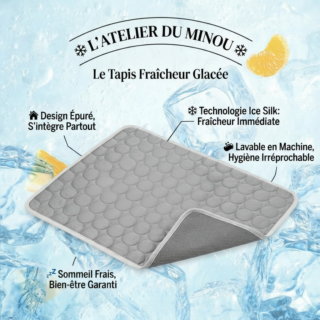 Tapis Fraîcheur “Douceur Glacée” — Technologie Ice Silk