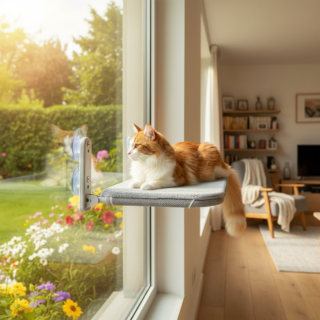 Lit de Fenêtre — Lifestyle avec chat